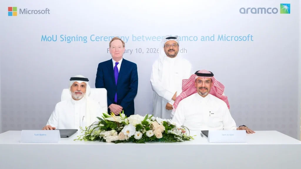 Aramco, Microsoft Sign MoU to Advance Industrial AI